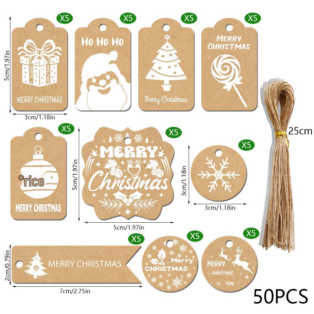 Christmas Tree Hanging Tag & Gift Message Card