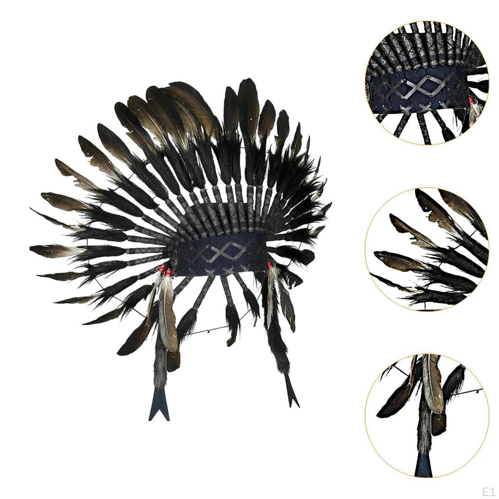 Indian Hat Hair Band Headpiece for Stage Performance Halloween Carnival Festival