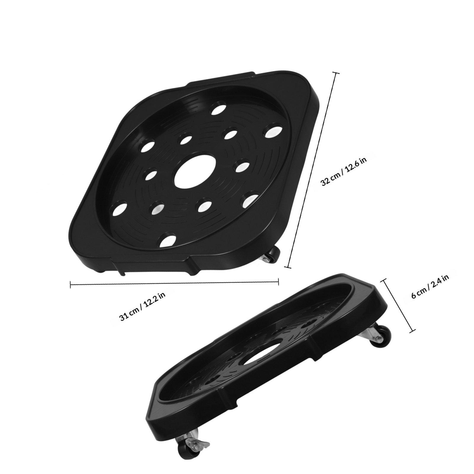 

Propane Tank Stand Rotatable Gas Cylinder Base Brake Wheels Movable Outdoor Gas Tank Holder Plant Pot Tray Cylinder Holder чёрный