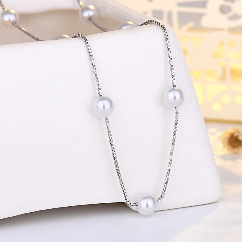 Lindon kvinner halskjede anheng kobberlegering syntetisk perle mote gave