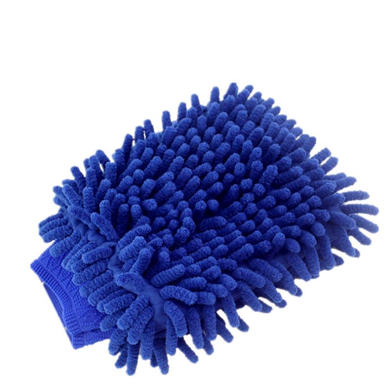 Dual-Sided Coral Chenille Microfiber Car Wash Gloves