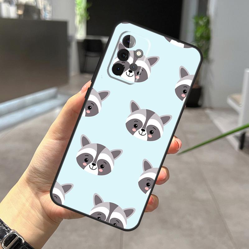 Cartoon Raccoon Case For Samsung Galaxy A32 A12 A22 A52 A35 A26 A16 A05 A55 A15 A54 A34 A14 A56 A36 A13 A53