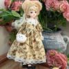 1 Set Long Hair 30cm Bjd Doll with Clothes Attractive Eyes Princess Makeup Ball Joint Doll  Toddler