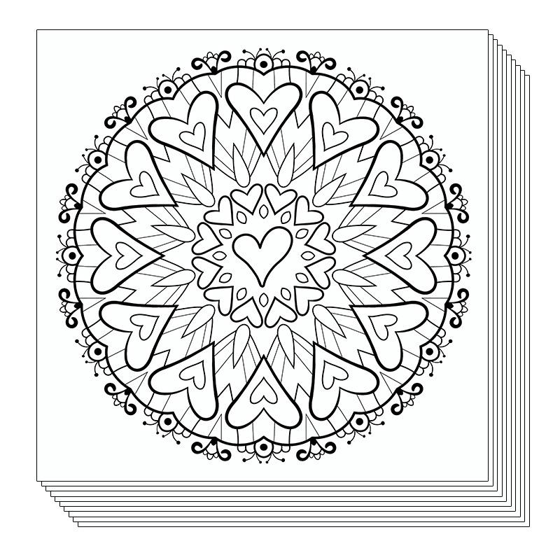 Libro da colorare per adulti Datura: Arteterapia per Alleviare lo Stress - Edizione a Foglie Sciolte