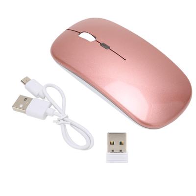 2.4G Wireless Mouse Ultrathin Chargeable Mute 1600DPI Color Backlight Game Mouse with 2.4G Receiver for Laptop Computer