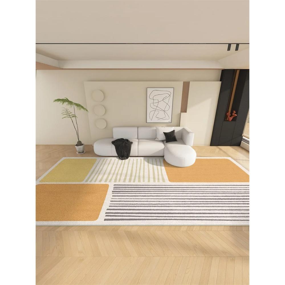 Leichte Luxusteppiche für Wohnzimmer Flauschiger Weicher Lounge Abstrakter Teppich Große Fläche Dick Schlafzimmer Deko Teppich Zuhause Plüsch Bodenmatte