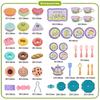 Little Girls Tea Set, Princess Afternoon Tea Toy Playset, Kitchen Pretend Toys, Teapot Tableware Dessert and Suitcase, Kids Play Tin Can Tea Party Fav