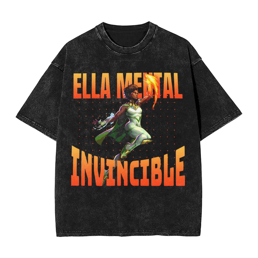 Men Tshirt Invincibles Viltrum Empire Logo Minimalist Print Washed T Shirts Harajuku Summer Tees Pattern Casual Clothes