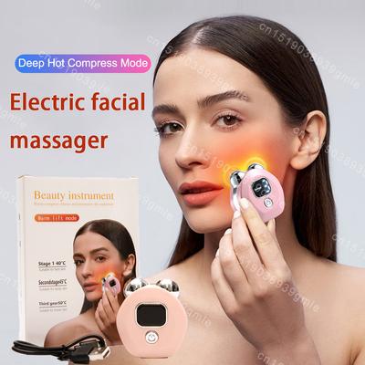 Massaggiatori EMS per il Viso Dispositivo per Lifting e Rassodamento del Viso Antirughe Strumento per Massaggio Doppio Mento e Collo Strumenti per Massaggio per la Cura del Viso
