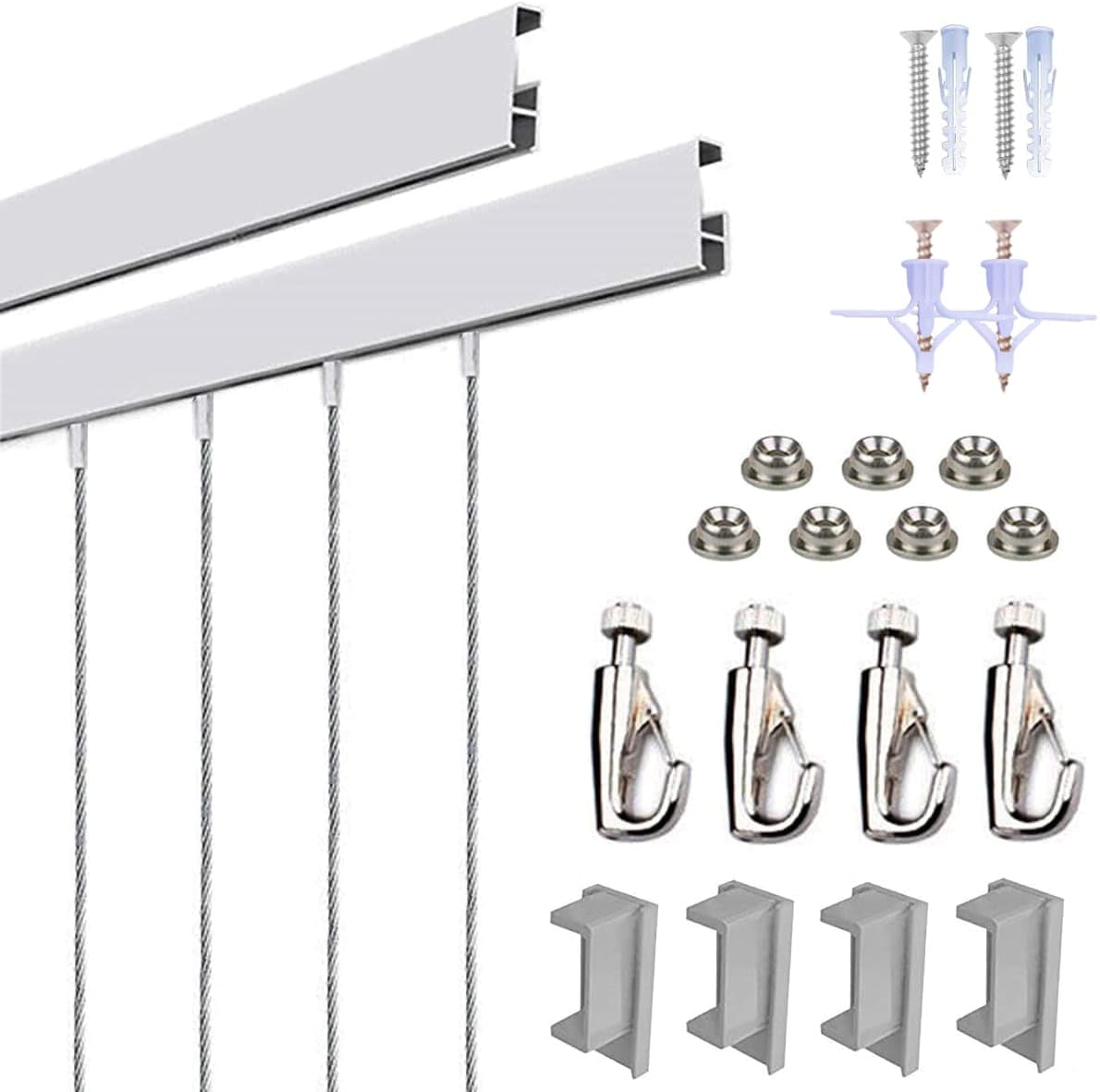 

Крючок для подвешивания картин Lissey на проволоке для гипсокартона Длина (Всего 2,0 м) белый