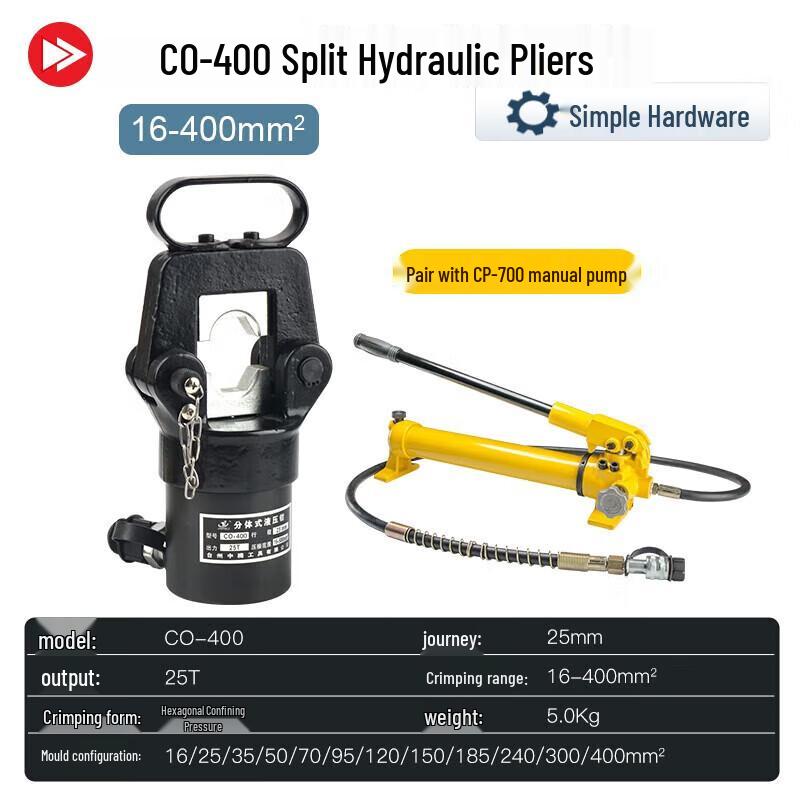 Jianbei Split Hydraulic Crimping Pliers CN plug (adapter included)