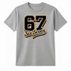 67 Six Seven Funny Number Printed Kids Joke TShirt Novelty Boys Girls Meme Tee