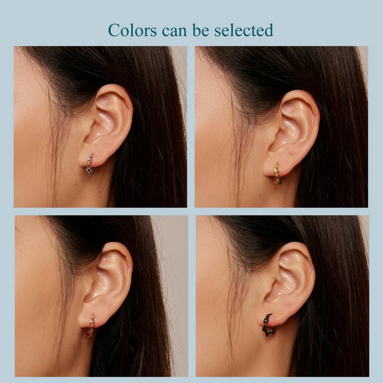 Bisaer 925 Sterling Silver High Gloss Twisted Stud Earrings For Women Lovely Girl Birthday Gift Holiday Party Jewelry