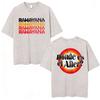 Magliette Vintage Lavate Uomo Donna Moda Hip Hop Pop Musica T Shirt Casual Larga Manica Corta Rawayana Veneka Band Album