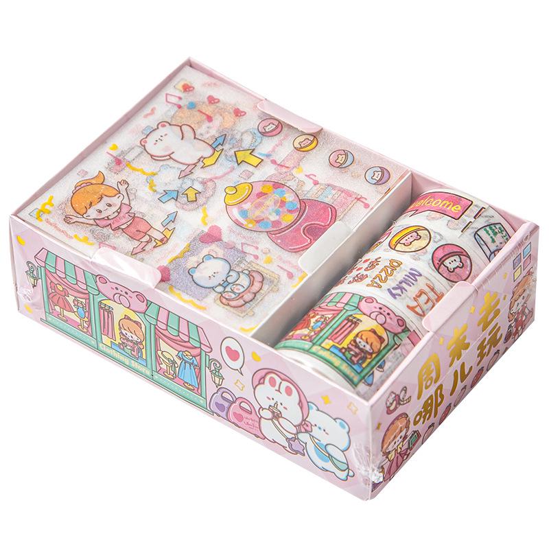 Adorable Cartoon Sticker Box Set for Journals and Kids' Scrapbooks