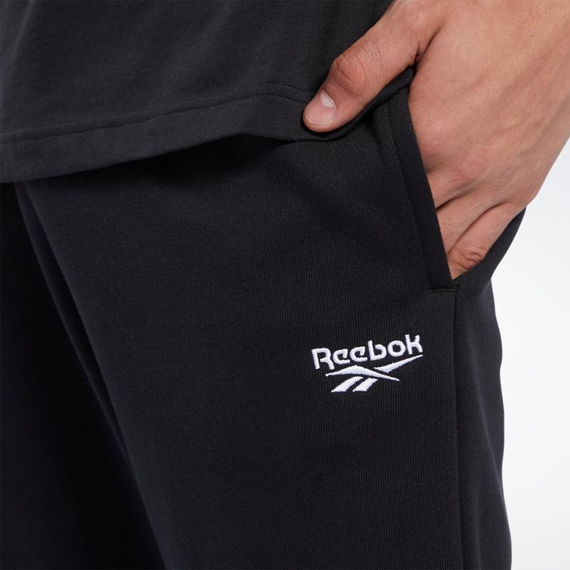 Reebok Versatile And Comfortable Mid-Waist Slim Fit Knit Sports Pants Men Bottoms Black FK2671