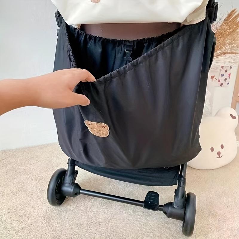 1pc Stroller Bag Lightweight Parent Bag with Bear Design - Large Capacity Storage Pouch for Strollers, Milk Bottles