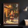 DIY 5D Diamond Painting Canvas Christmas Santa Full Drill Art Kit Easy Creative Craft for Beginners Home Decor and Gift Present