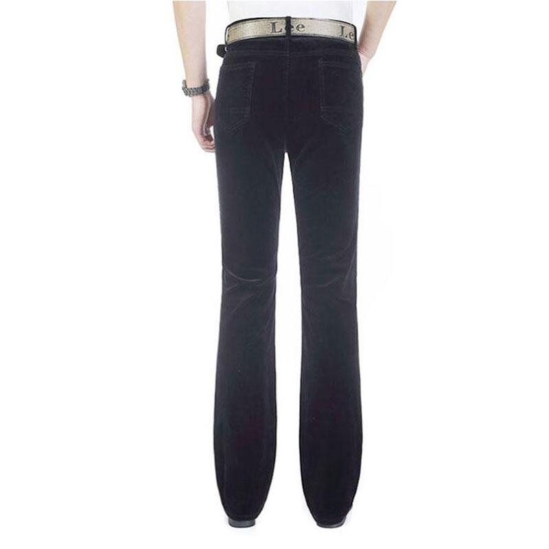 Men's Casual Pants Corduroy Bell-Bottom Trousers Korean Style Stretch Boot Cut Trousers