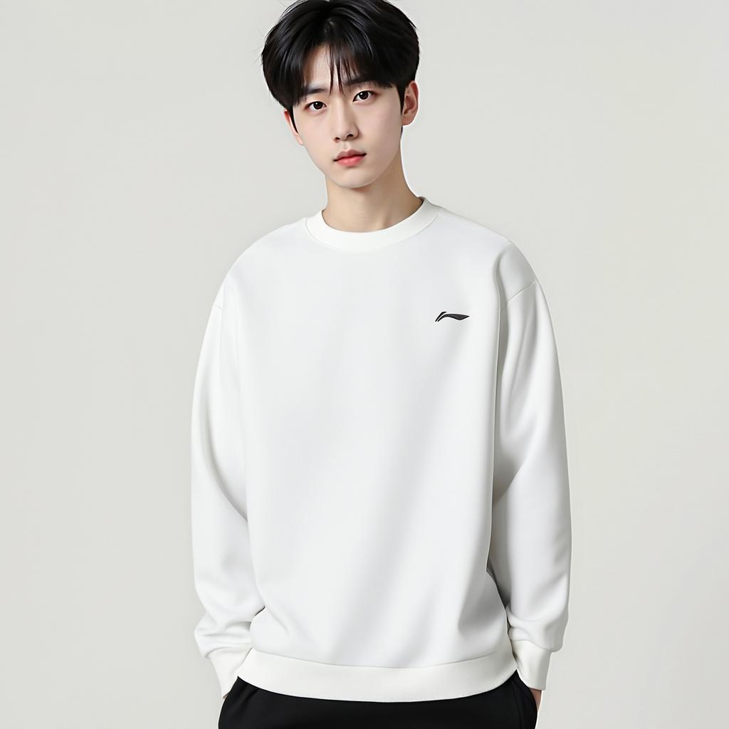 Li Ning Sweatshirts Unisex White Moderate AWDVG77-2