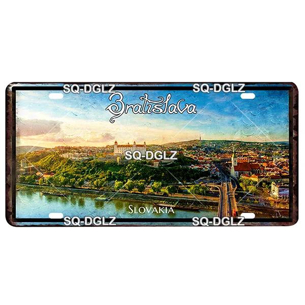 

Europe City 15x30CM Plate Metal Sign Vintage Plaque Tin Sign Wall Decor For Bar Country Ireland/Paris/Prague Poster 30x15cm