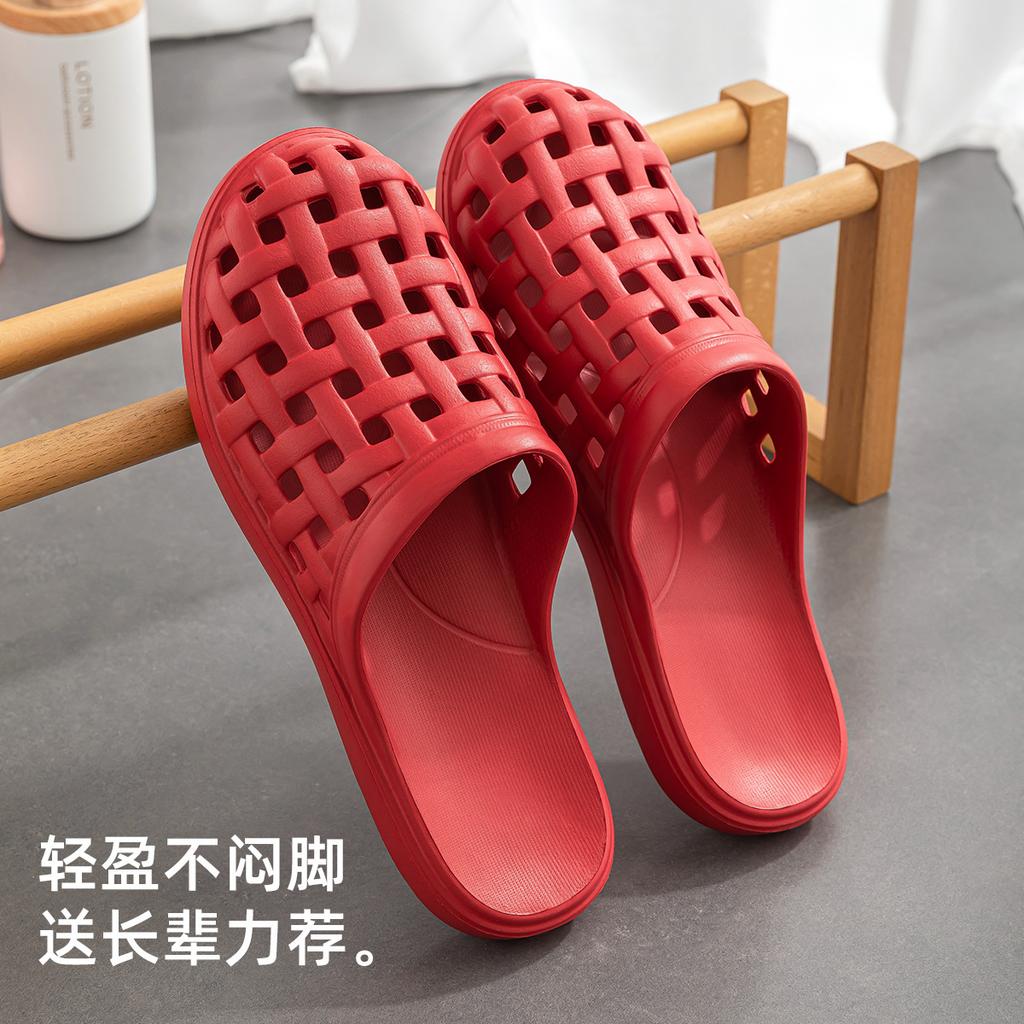 Men Hollow Out Slippers Unisex Casual Shoes Couple Beach Sandal Flip Flops Beach Shoes Non-slide Male Water Shoes Mens Slippers