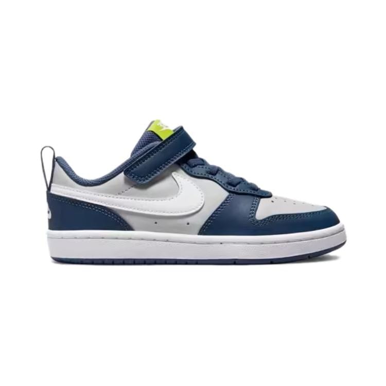 Nike Court Borough Slip Resistant Abrasion Resistant Low top Kids' Skateboarding Shoes Blue Gray Pre school BQ5451-016