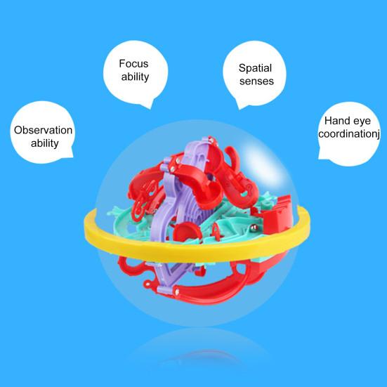 Space Maze Ball Develop Observation Ability 3D Plastic Space Ball Bearing Maze Game for Kids