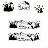 2 Pieces Large Car Stickers Decals Hood Accessories Versatile Auto for Camping