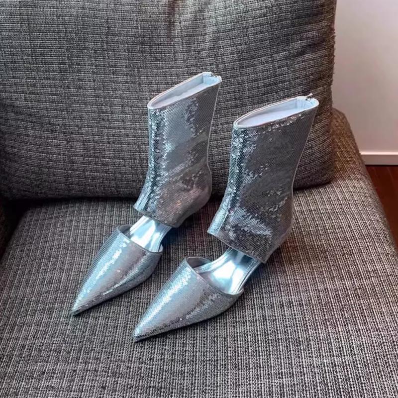 Fashion Pointed Toe Women Heeled Sandals Designer Fashion Shoes Trend Sexy Woman Elegant Shoes 2025 Brand Walking New Sandalias De Mujer