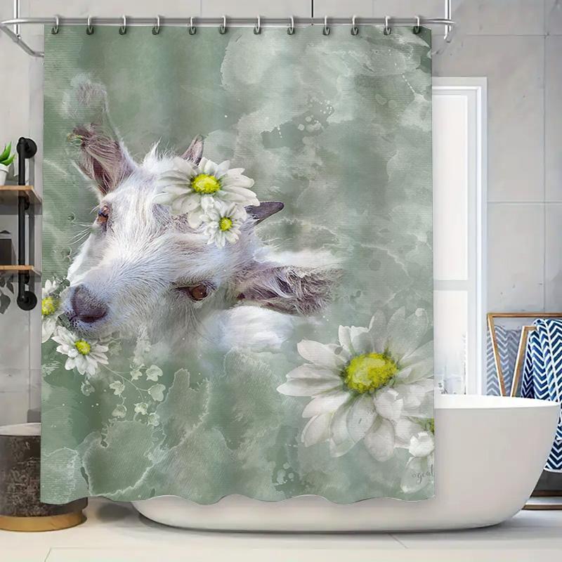 

Red Floral Elephant Shower Curtain Luxury Vintage Boho Bathroom Decor Customizable Size Waterproof Fabric Shower Curtains Home D 90x180cm