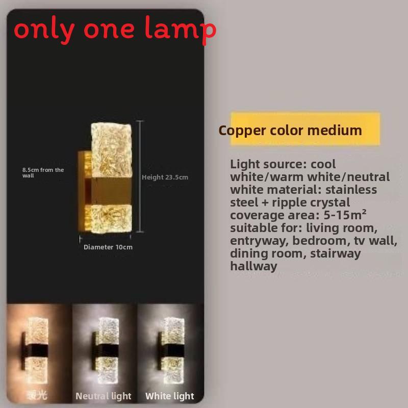 Modern Crystal Wall Light With Led Lamp And Wall For Bedroom And Living Room Decor