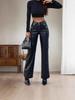 Women's High Waist PU Leather Nightclub Pants with Metal Zipper - INS Style, Winter Straight Leg Design