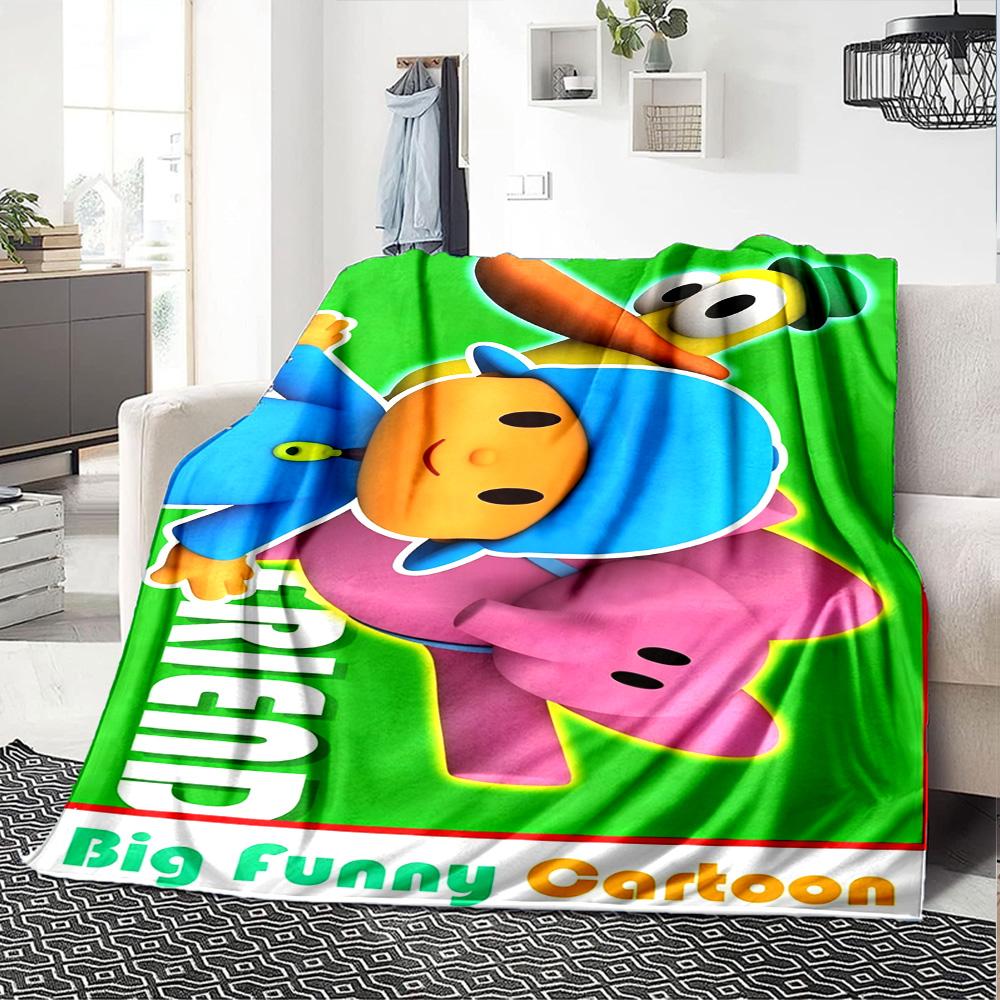Pocoyo Blanket Durable Comfort Perfect for Seaside Livingroom Chair Four Seasons Universal Modern Style Perfect Gift for Relatives and Friends