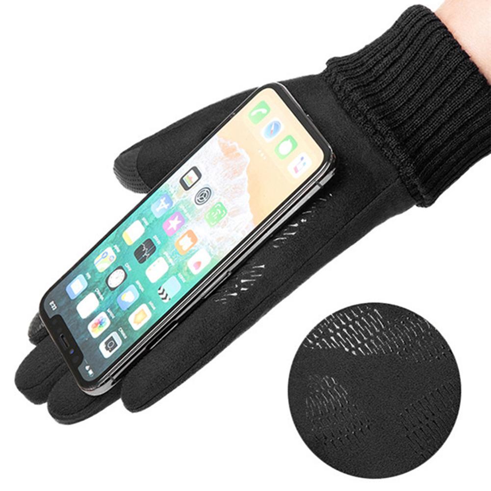 Touch Screen Electric Heated Hand Warmer Non-Slip USB Rechargeable Heated Motorcycle Gloves 2 Finger Heated Gloves for Women Men