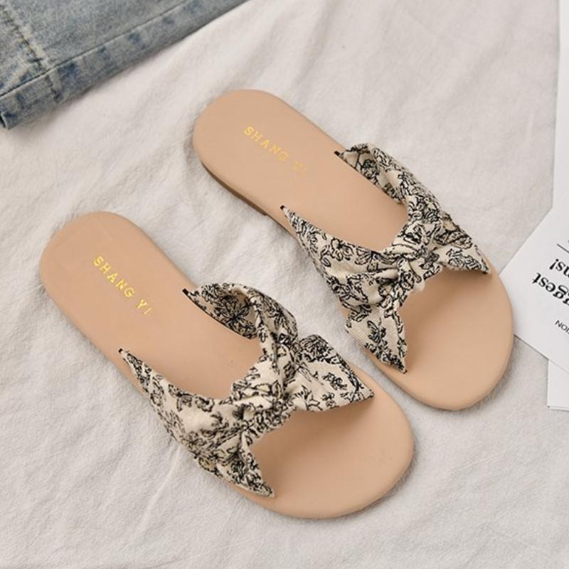 Flat Retro Sandals, Gentle French Style, Perfect with Dresses, Chinese Style Women's Shoes for Summer