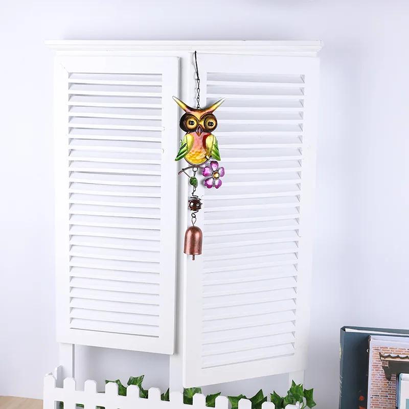 Home Fashion Decoration Metal Wind Chime Owl Wind Chimes Garden Outdoor Decor Hanging Pendant Creative Gifts Accessories Tools
