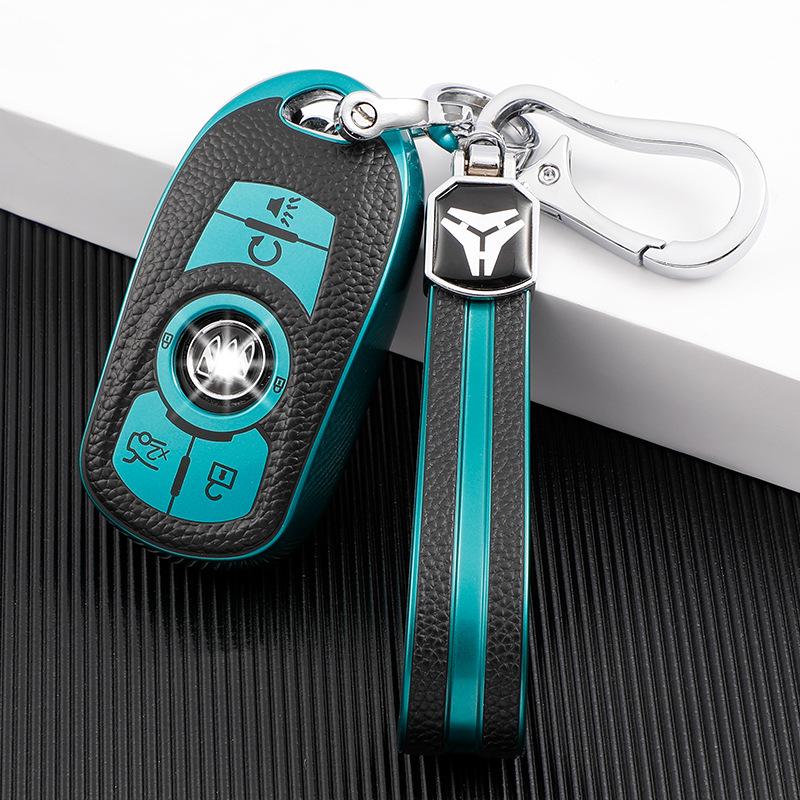 Leather Key Case for Buick Envision, New Regal 21, LaCrosse, GL6 Models - Unisex Design