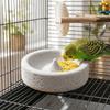 Wear-resistant Parrot Food Bowl Round Guinea Pigs Food Dish Parrot Paw Grinding Bowl  Decorative