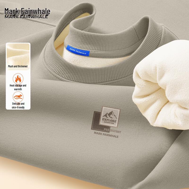 Mark Fairwhale Herren Fleecegefüttertes Rundhals-Sweatshirt