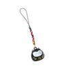 Decorative Lucky Cat Bell Phone Charm with Braided Loop and Floral Detail, Hanging Accent for Keys, Bags, Phones