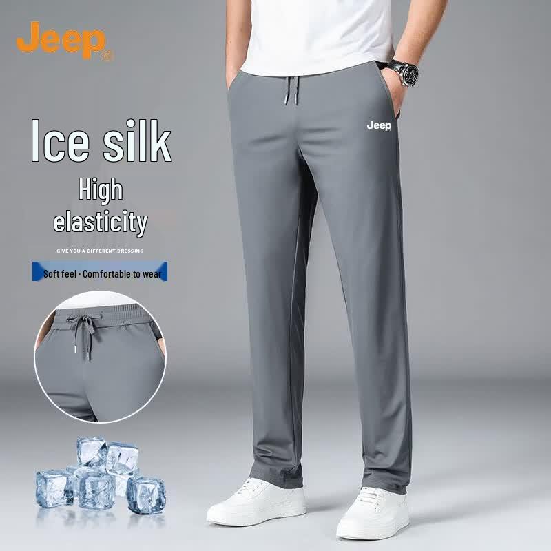 

JEEP Men s Summer Ice Silk Straight-Leg Pants L/175/80A