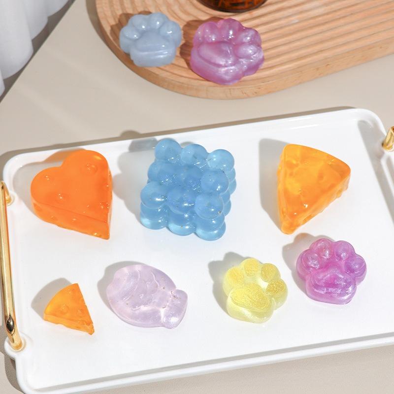 500g Jelly Wax Crystal Clear Smokeless Odorless Long Burning Time for Creative Art Candles Home Decoration Decompression Toys