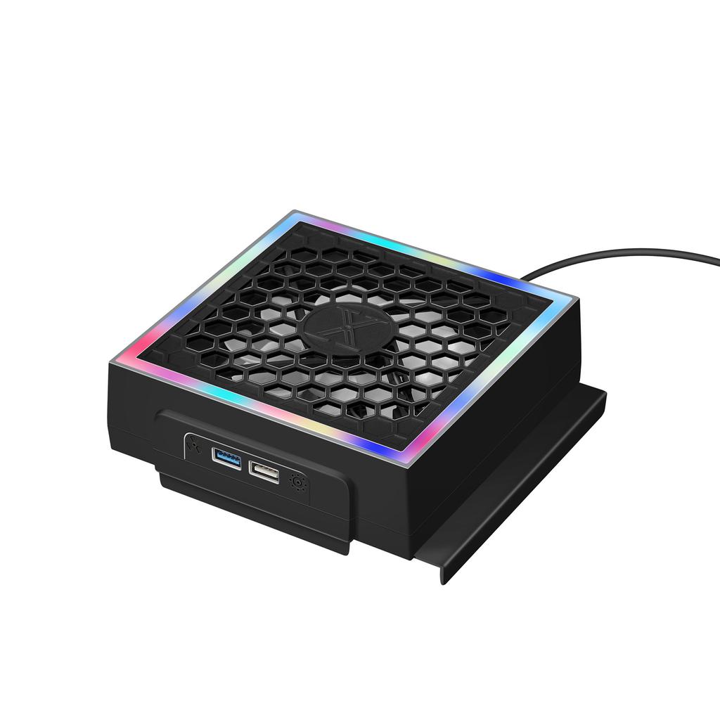 Cooling System Game Console Cooling Fan with 2 USB Port Game Accessory for Series Speed Adjustable Cooling Fan