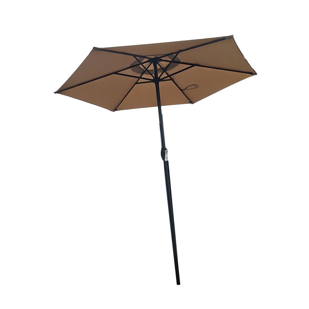 6.9ft Patio Umbrella Outdoor Table Umbrella Market Umbrella with 8 Sturdy Ribs for Garden Deck Backyard Pool Khaki