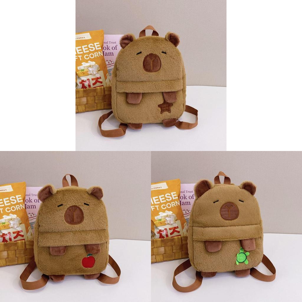 Plüsch-Cartoon-Rucksack für Kinder mit Air-Cushion-Trägern und Comic-Design für den Schulgebrauch