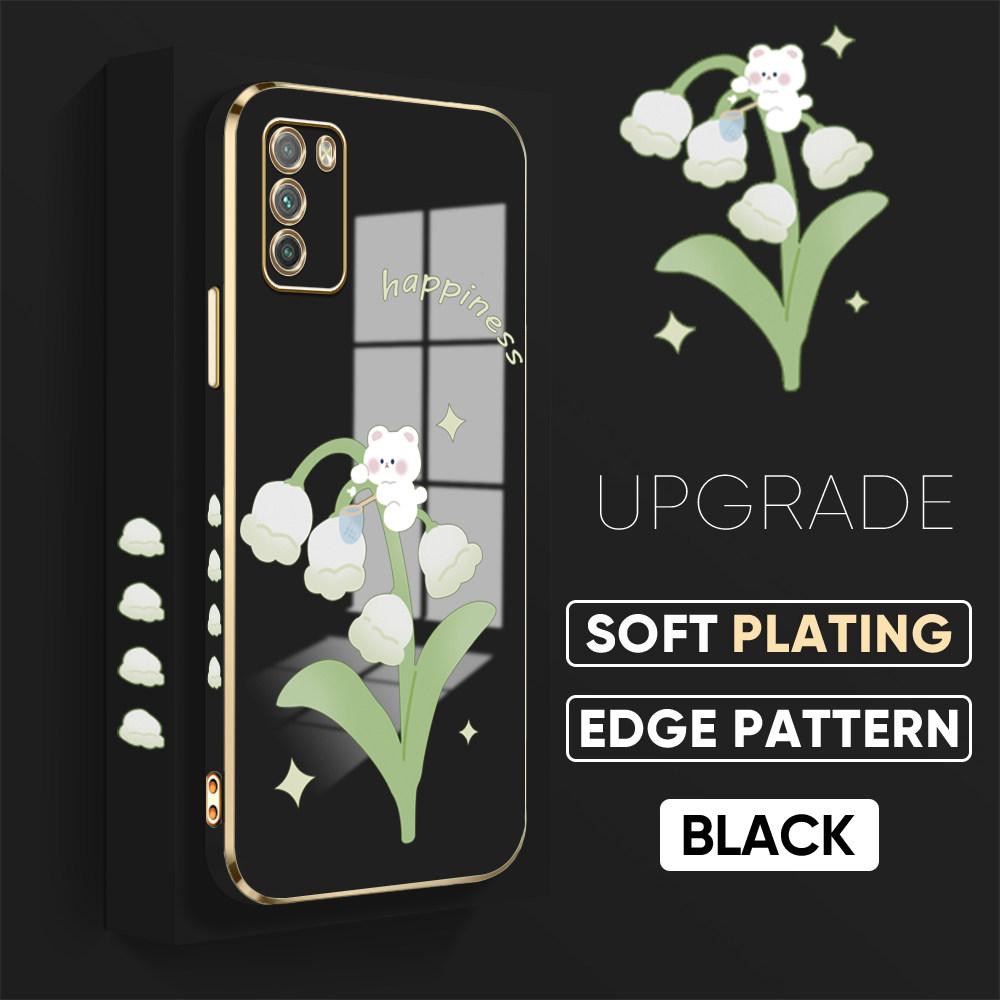 Colorful Printing Patterns Square Edge Pattern Casing Plated Phone Shell Luxury Plating Soft Phone Case for Huawei Honor Xiaomi Redmi