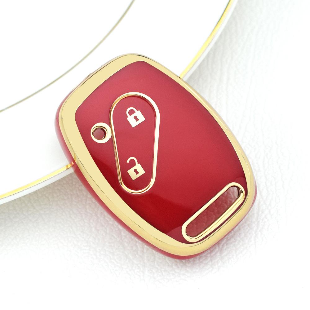 

2 кнопки ТПУ чехол для ключей от машины пульт дистанционного управления для HONDA Accord CRV Pilot Civic 2003 2007 2008 2009 2010 2011 2012 2013 брелок в виде ракушки красный
