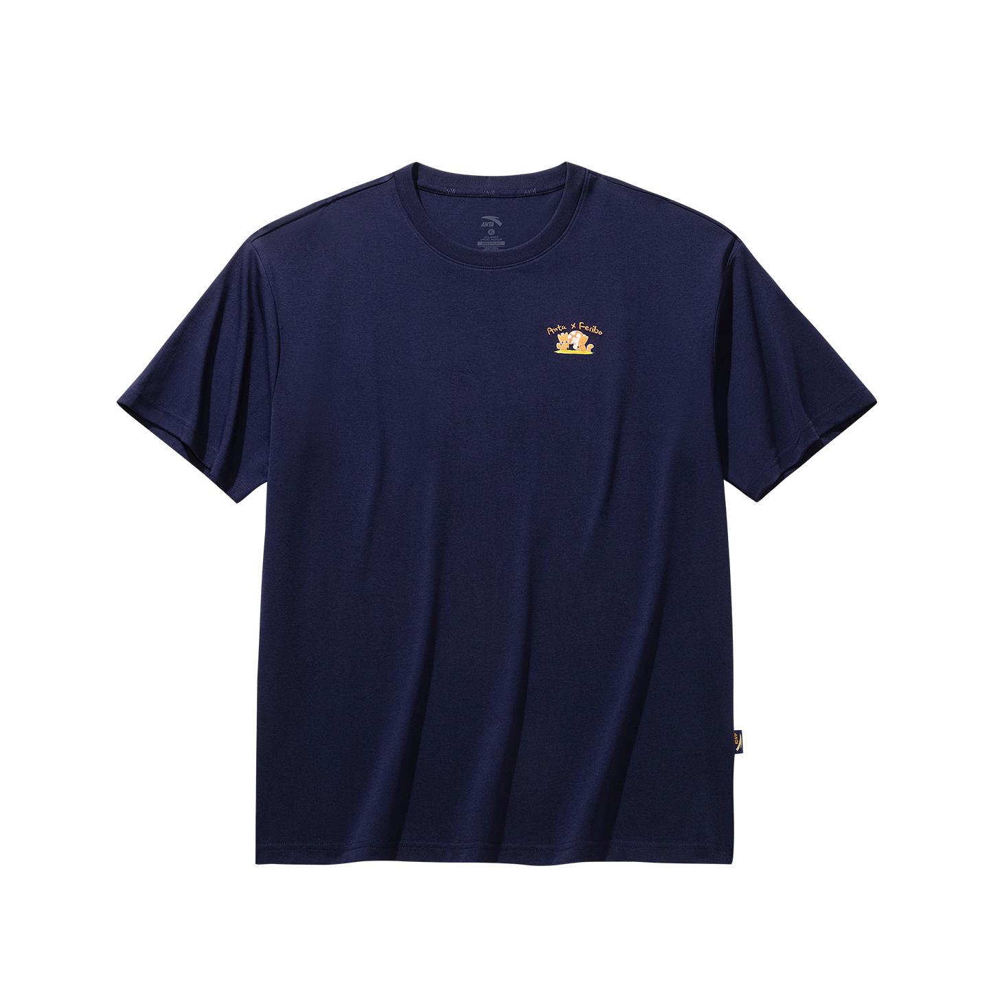 

Anta Short Sleeve Knitted T-Shirt Summer 2026 Unisex tops Dark-Blue 972628113-1 XS