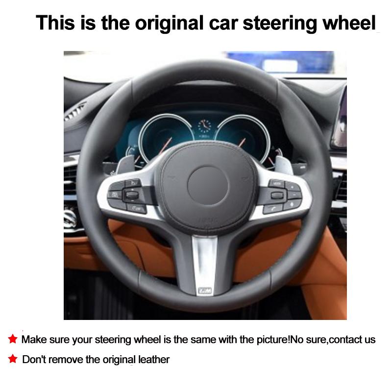 Hand Sewing Car Steering Wheel Cover Funda Volante For BMW M Sport G30 G31 G32 G20 G21 G14 G15 G16 G01G02 G05 Car Accessories